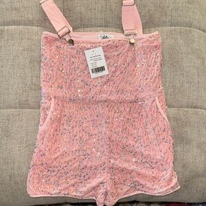 Lola and the Boys Pink Sequin Romper